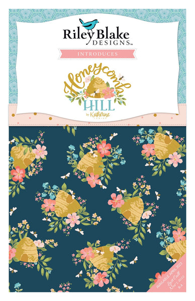 Honeycomb Hill Layer Cake 10" Stacker Bundle - Riley Blake - 42 piece Precut Pre cut - Bees Beehives Flowers - Quilting Cotton Fabric