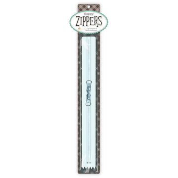 SALE Lori Holt 22" Happy Zipper ST-30013 Cloud - Riley Blake Designs - Individually Packaged Off White with Two Zipper Pulls