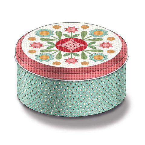 Lori Holt Prairie Sewing Tin ST-25501 - Riley Blake Designs - Vintage-Like Storage Tin Canister