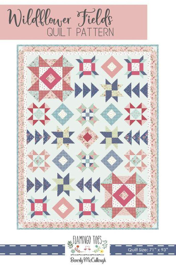SALE Wildflower Fields Quilt PATTERN P138 by Beverly McCullough - Riley Blake Designs - INSTRUCTIONS Only - Pieced