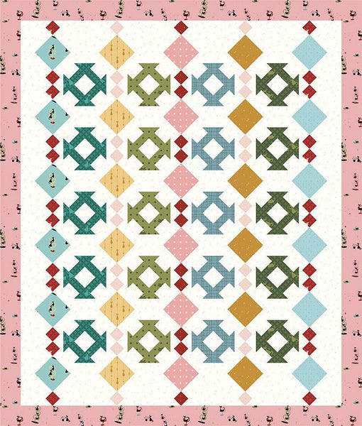 SALE Mod Lanterns Quilt PATTERN P156 by Amanda Niederhauser - Riley Blake Designs - INSTRUCTIONS Only - Churn Dash Fat Quarter Friendly