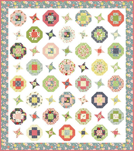 SALE Floral Reflections Quilt PATTERN P156 by Amanda Niederhauser - Riley Blake - INSTRUCTIONS Only - Two Alternating Blocks