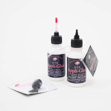 SALE Appli-Glue P112-APPLIGLUE - Jillily Studio - ONE Bottle - 2 Ounces - Anti-Clog Nylon Tip - Basting Applique - Acid Free