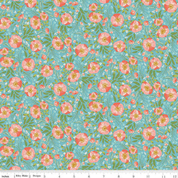 CLEARANCE Honeycomb Hill Sweet Garden C13121 Bear Lake - Riley Blake Designs - Floral Flowers - Quilting Cotton Fabric