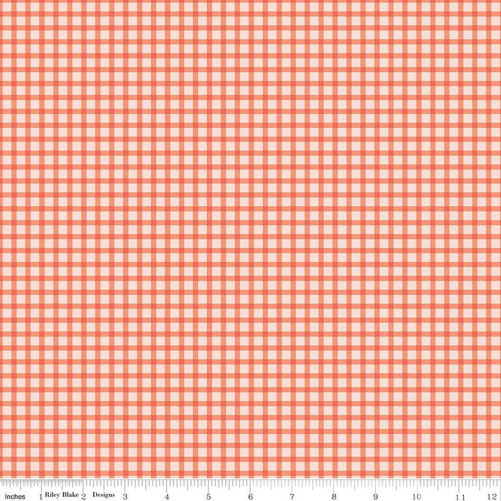 SALE Honeycomb Hill PRINTED Gingham C13126 Rouge - Riley Blake Designs - Quilting Cotton Fabric