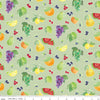 CLEARANCE Fat Quarter End of Bolt Monthly Placemats August Fruit Toss C12415 Green-Riley Blake-Berries Pear Grape Watermelon-Quilting Cotton
