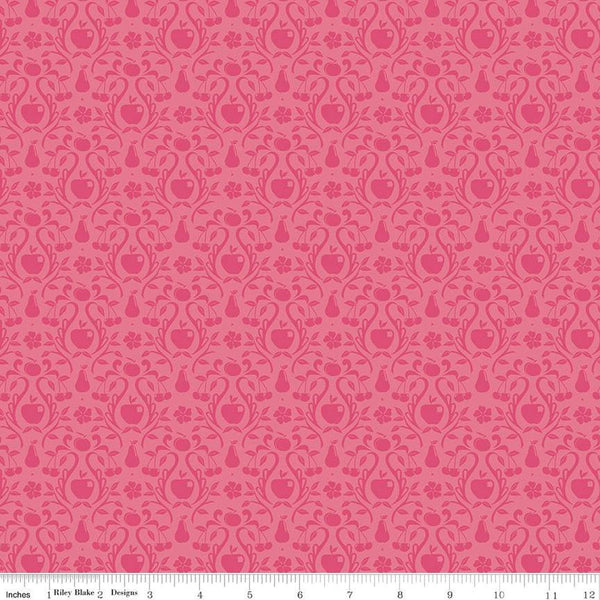 Orchard Damask C13154 Cherry - Riley Blake Designs - Fruit - Quilting Cotton Fabric