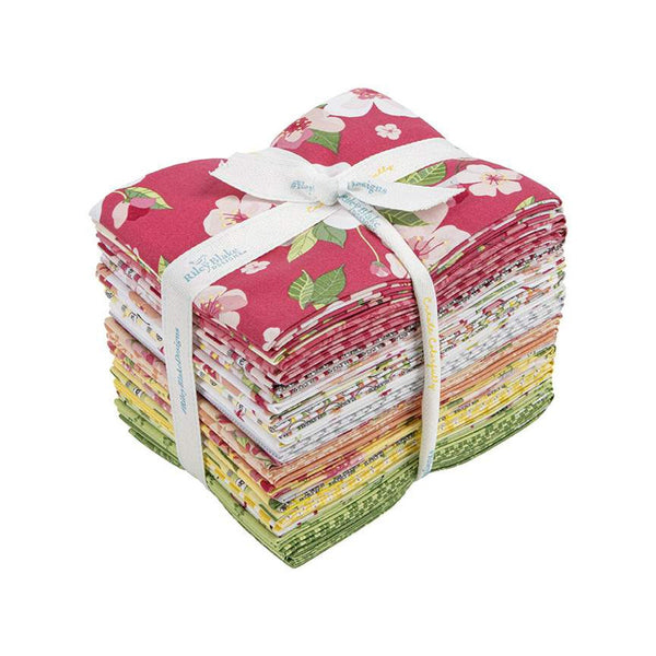 Orchard Fat Quarter Bundle 24 pieces - Riley Blake Designs - Pre cut Precut - Fruit Flowers - Quilting Cotton Fabric