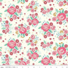 SALE Swan Serenade Main SC13260 Cream SPARKLE - Riley Blake Designs - Floral Flowers Antique Gold SPARKLE - Quilting Cotton Fabric