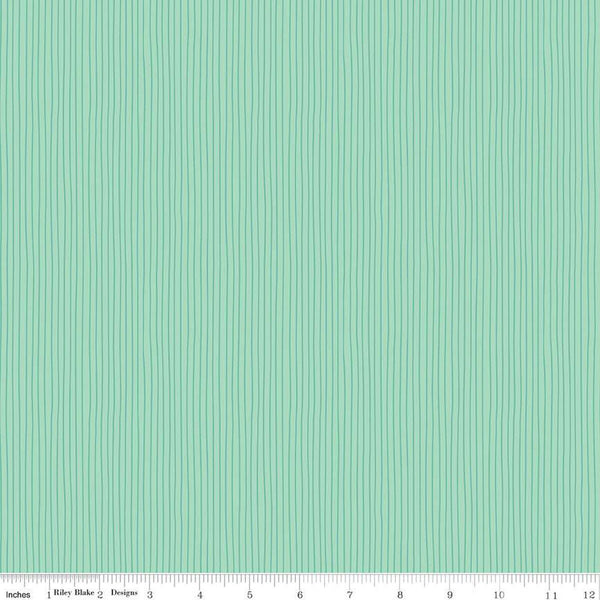 SALE Swan Serenade Stripe C13265 Mint - Riley Blake Designs - Stripes Striped - Quilting Cotton Fabric