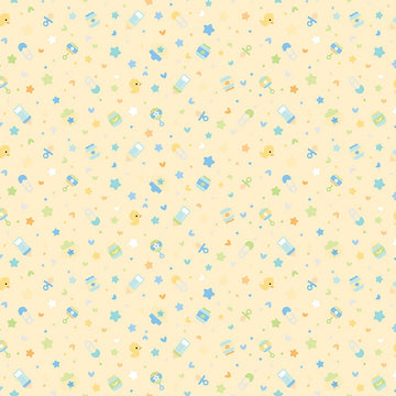 FLANNEL Baby Boy Binkies & Bottles F13332 Sunshine - Riley Blake Designs - Children's Stars Safety Pins - FLANNEL Cotton Fabric