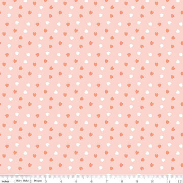 SALE FLANNEL Make a Pretty Life Hearts F13339 Blush - Riley Blake Designs - FLANNEL Cotton Fabric