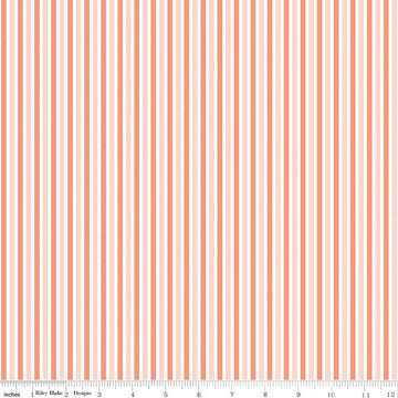 FLANNEL Make a Pretty Life Stripes F13340 Blush - Riley Blake Designs - Multi-Colored White Stripe Striped FLANNEL Cotton Fabric
