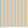 FLANNEL Make a Pretty Life Stripes F13340 Multi - Riley Blake Designs - Multi-Colored White Stripe Striped FLANNEL Cotton Fabric