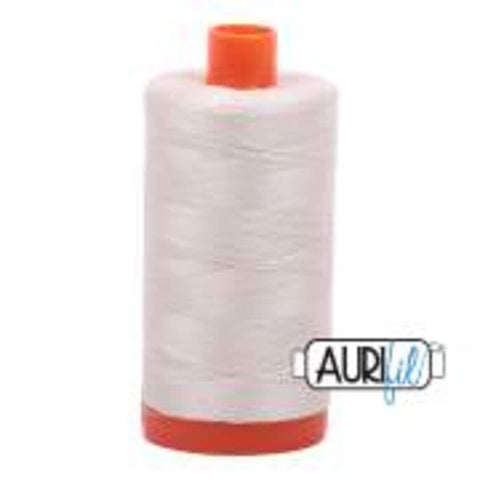 SALE Aurifil 100% Cotton Cream Silver White Thread AU2309 - 50 Weight - 1422 Yards - Quilting Sewing