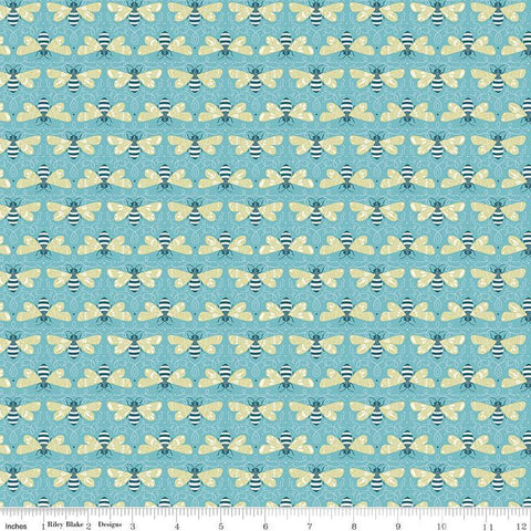 CLEARANCE Honeycomb Hill Winged C13122 Bear Lake - Riley Blake Designs - Bees - Quilting Cotton Fabric