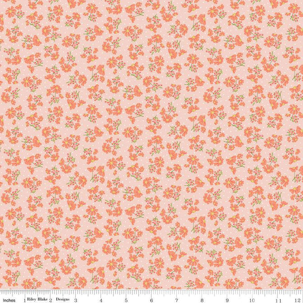 SALE Honeycomb Hill Pretty Petals C13123 Blush - Riley Blake Designs - Floral Flowers - Quilting Cotton Fabric