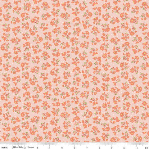 SALE Honeycomb Hill Pretty Petals C13123 Blush - Riley Blake Designs - Floral Flowers - Quilting Cotton Fabric