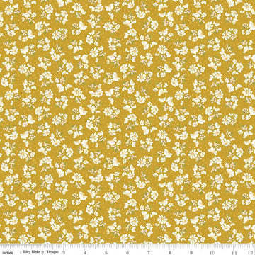 SALE Honeycomb Hill Pretty Petals C13123 Curry - Riley Blake Designs - Floral Flowers - Quilting Cotton Fabric