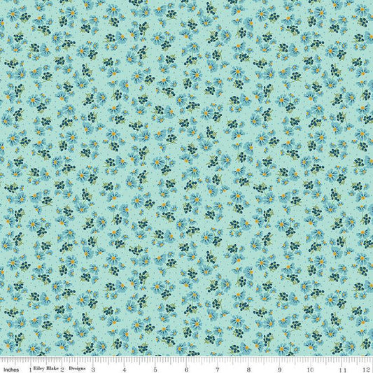SALE Honeycomb Hill Pretty Petals C13123 Songbird - Riley Blake Designs - Floral Flowers - Quilting Cotton Fabric