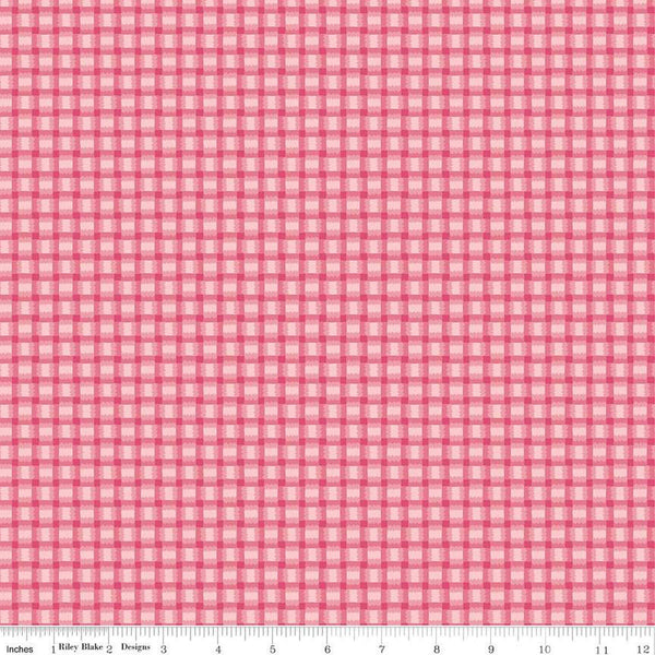 Orchard Basket C13155 Cherry - Riley Blake Designs - Irregular Plaid - Quilting Cotton Fabric