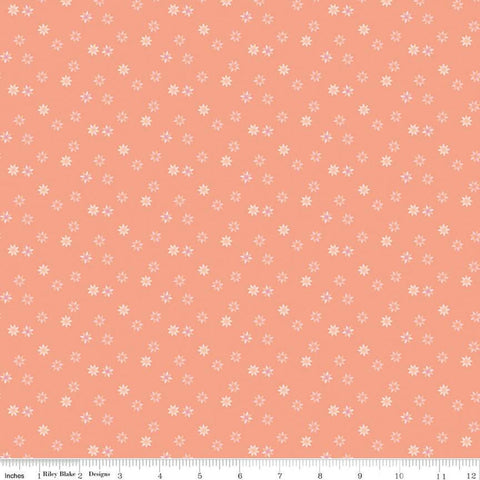 CLEARANCE Orchard Mini Flowers C13156 Apricot - Riley Blake Designs - Floral - Quilting Cotton Fabric