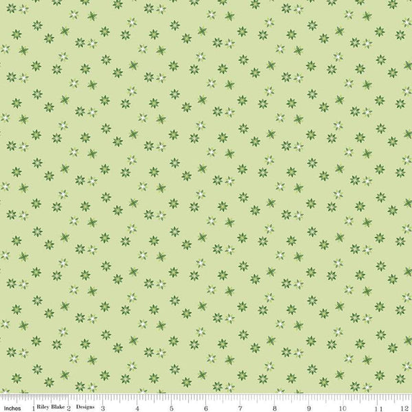 Orchard Mini Flowers C13156 Pear - Riley Blake Designs - Floral Green - Quilting Cotton Fabric