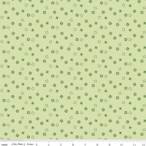 Orchard Mini Flowers C13156 Pear - Riley Blake Designs - Floral Green - Quilting Cotton Fabric
