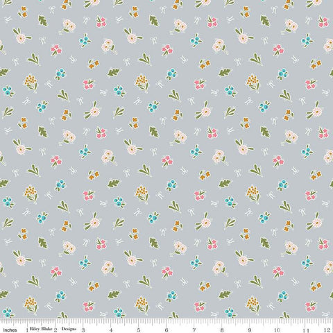 CLEARANCE Swan Serenade Encore SC13262 Silver SPARKLE - Riley Blake  - Floral Flowers Gold SPARKLE - Quilting Cotton