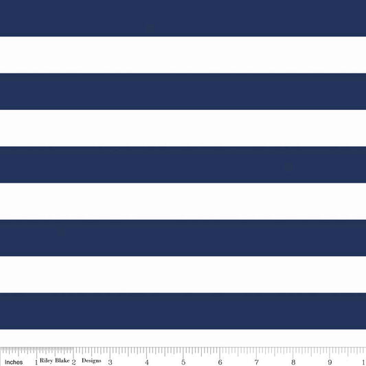 DEAL Navy & White 1" One Inch Stripe - Riley Blake Designs - Jersey KNIT cotton  spandex stretch fabric